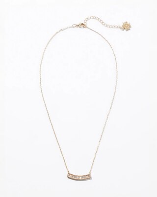 Gold Baguette Cubic Zirconia Necklace