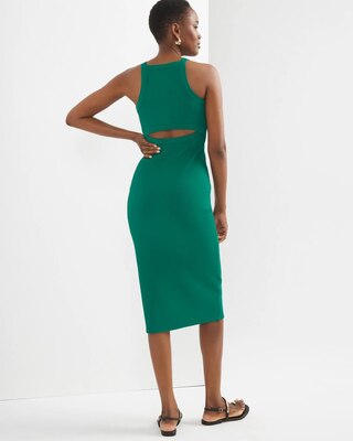 WHBM® FORME Rib Cutout Midi Dress