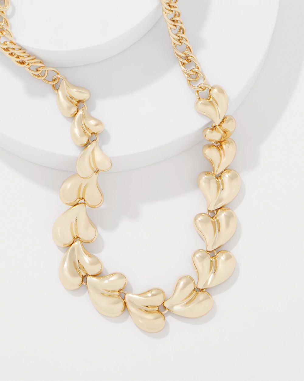 Sculptural Hearts Necklace click to view larger image.