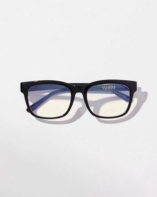 Black Rectangular Reading Glasses click to view larger image.