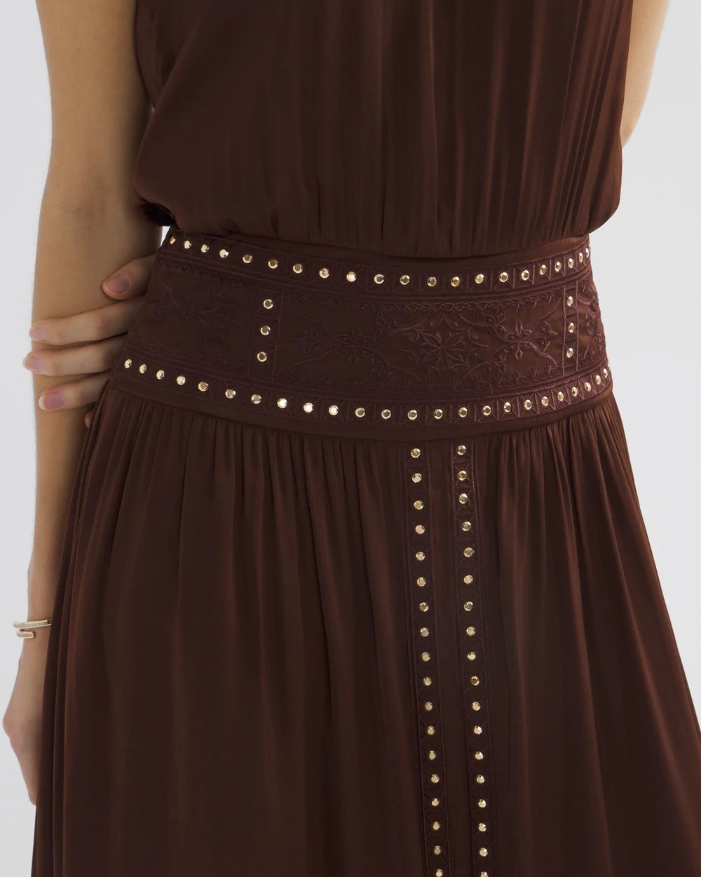 Petite Halter Studded Midi click to view larger image.