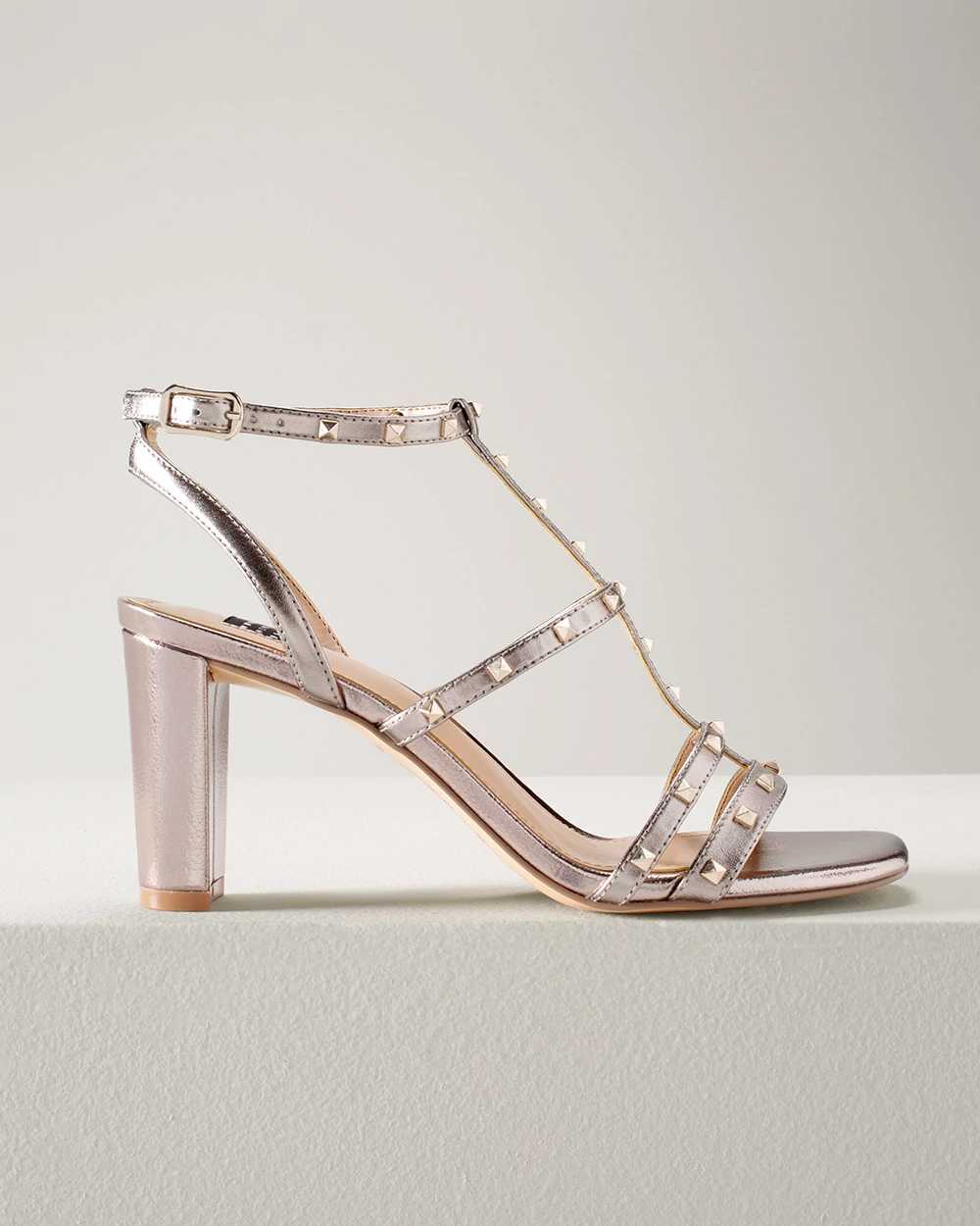 Mid heel deals white strappy sandals