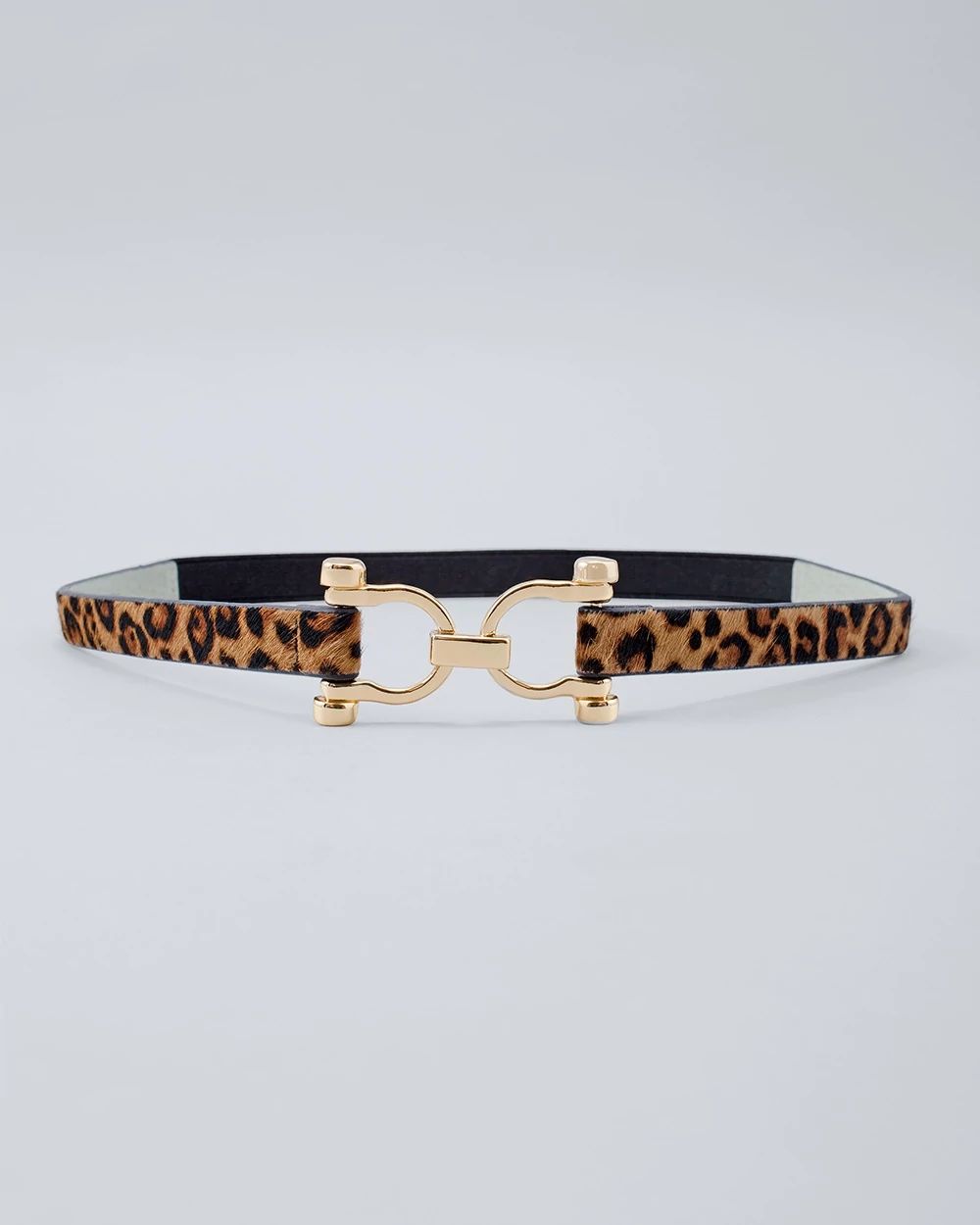 Zebra Print Skinny Stretch Belt White House Black Market