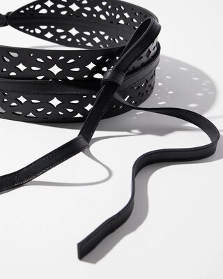 Black Cut Out Obi Belt