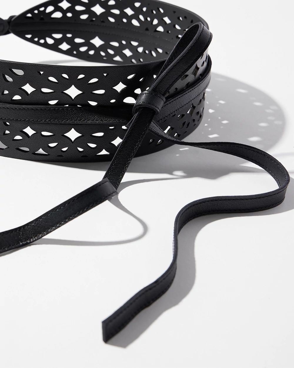 Black Cut Out Obi Belt