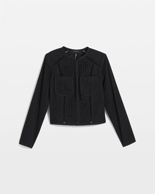 Petite Eyelet Jacket click to view larger image.