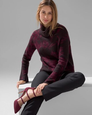 Jacquard Turtleneck Sweater