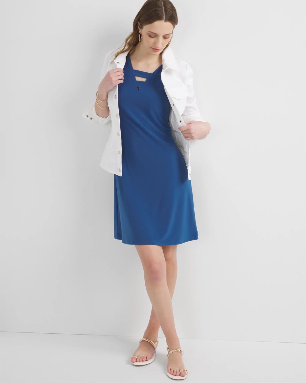 Cutout V-Neck Mini Dress