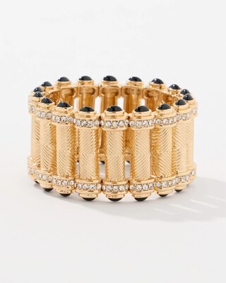 Black Cap Stretch Bracelet click to view larger image.