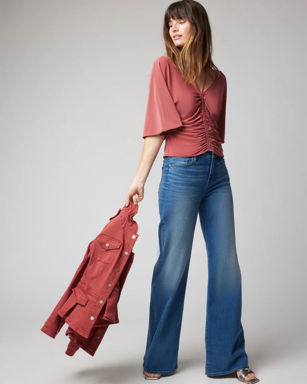 Matte Jersey Ruched Front Top