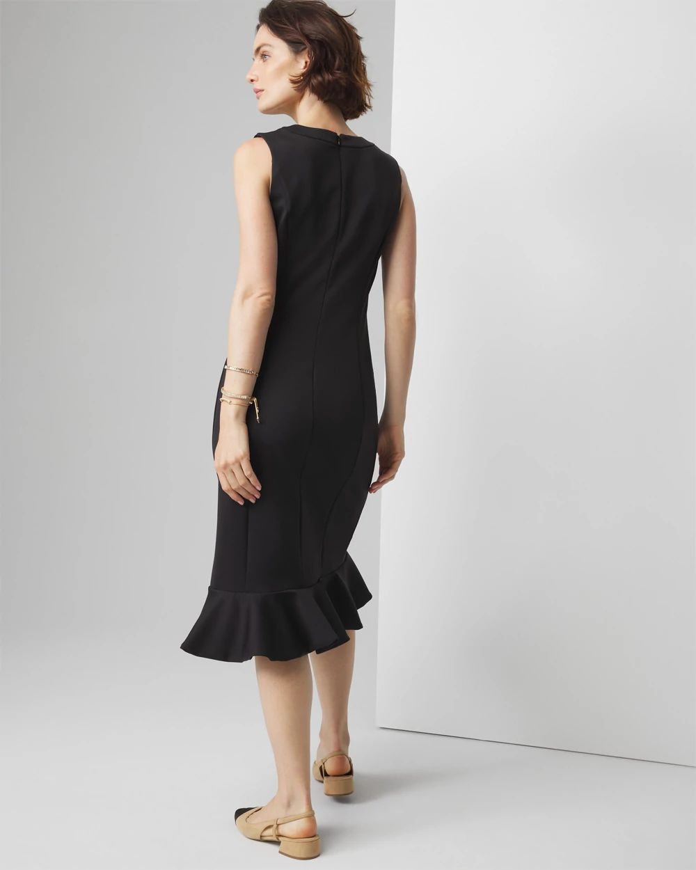 Sleeveless Scuba Midi Dress