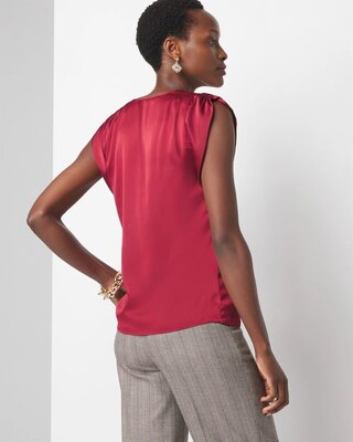 Petite Ruched Shoulder Shell Top click to view larger image.