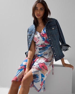 Spaghetti-strap Ruffle Wrap Dress