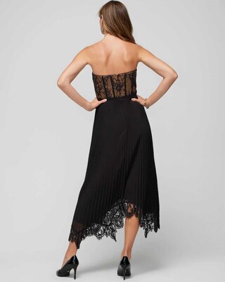 Strapless Lace Bustier Midi Dress click to view larger image.