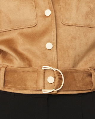 Faux Suede Moto Jacket click to view larger image.