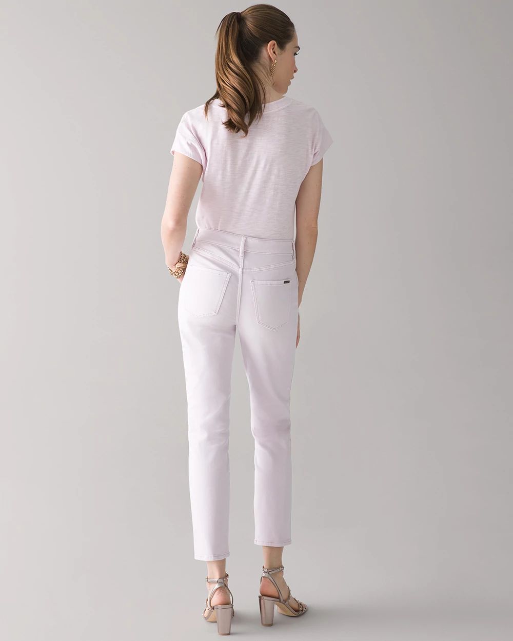 High-Rise Tinted Straight Jeans