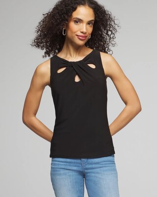 Outlet WHBM Sleeveless Keyhole Cutout Top