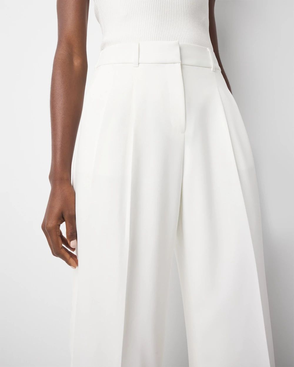Pleated Wide Leg Pant
