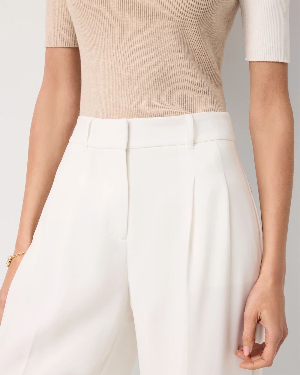 Pleated Wide Leg Pant