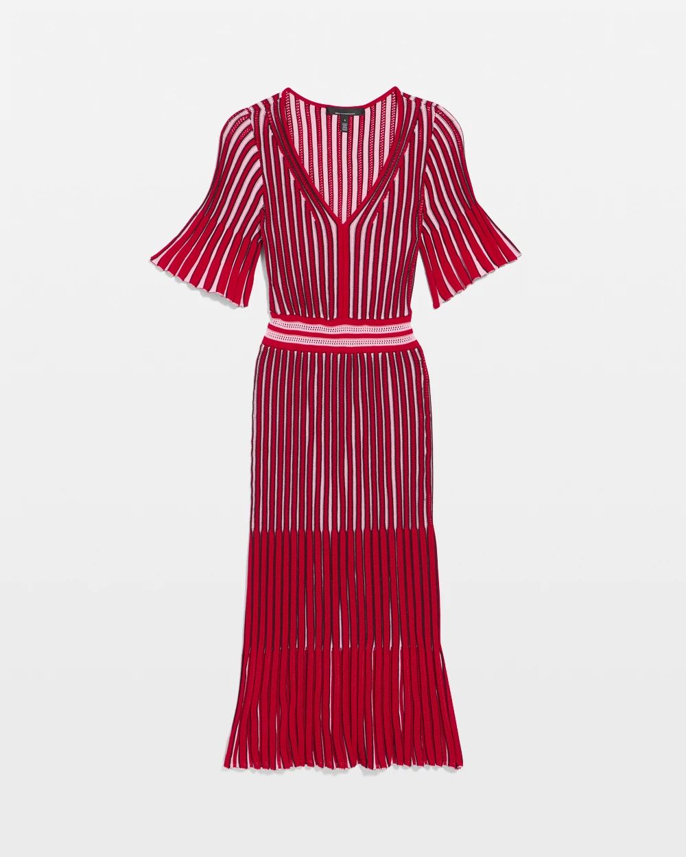 Flutter Sleeve Sweater Dress