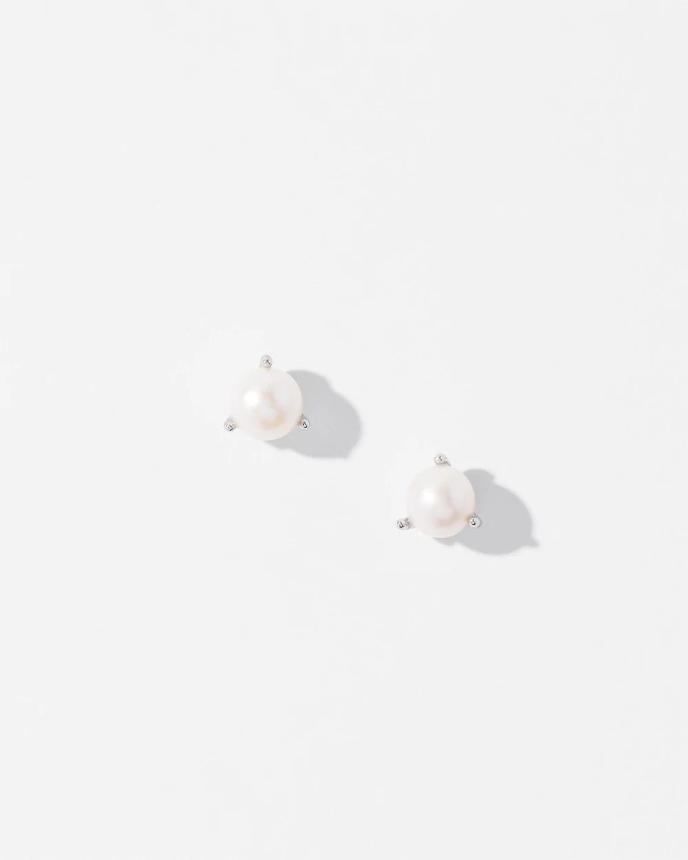 Glass Pearl Stud Earrings click to view larger image.