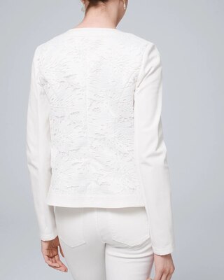 Petite Lace Zip-Front Jacket