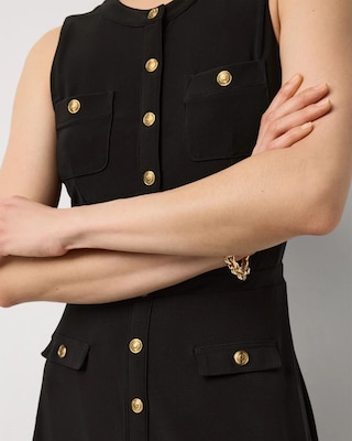Sleeveless Button Front Dress click to view larger image.