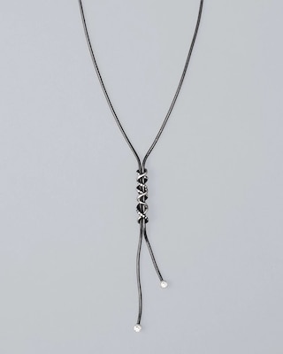 Mixed Metal Y-Necklace With Crystals From Swarovski®