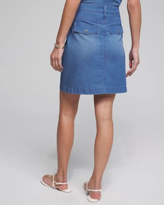 Outlet WHBM Utility Denim Mini Skirt