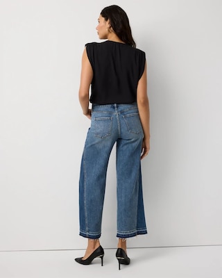 Raw Hem High Rise Wide Leg Jean click to view larger image.