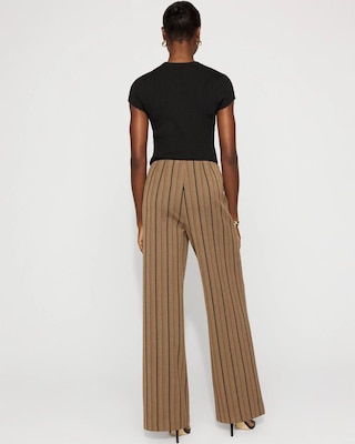 High-Rise Striped Jacquard Wide-Leg Pant click to view larger image.