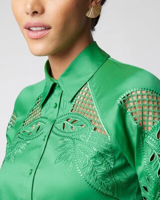 Embroidered Poplin Shirt