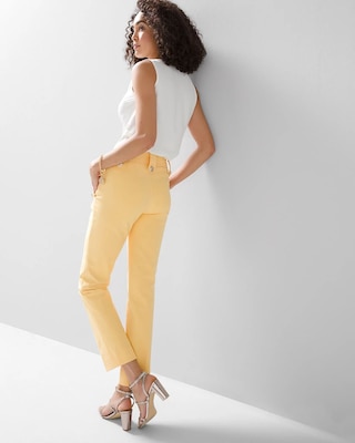 WHBM® Jolie Button Straight Comfort Stretch Pant click to view larger image.