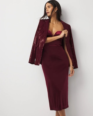 Velvet Midi Dress click to view larger image.