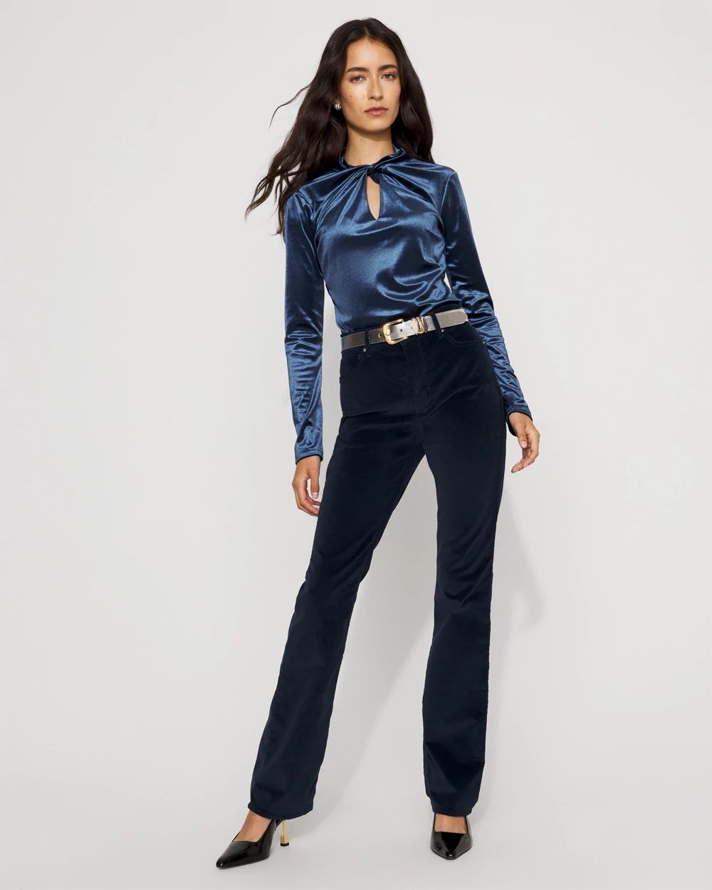 Velveteen Micro Bootcut Jean