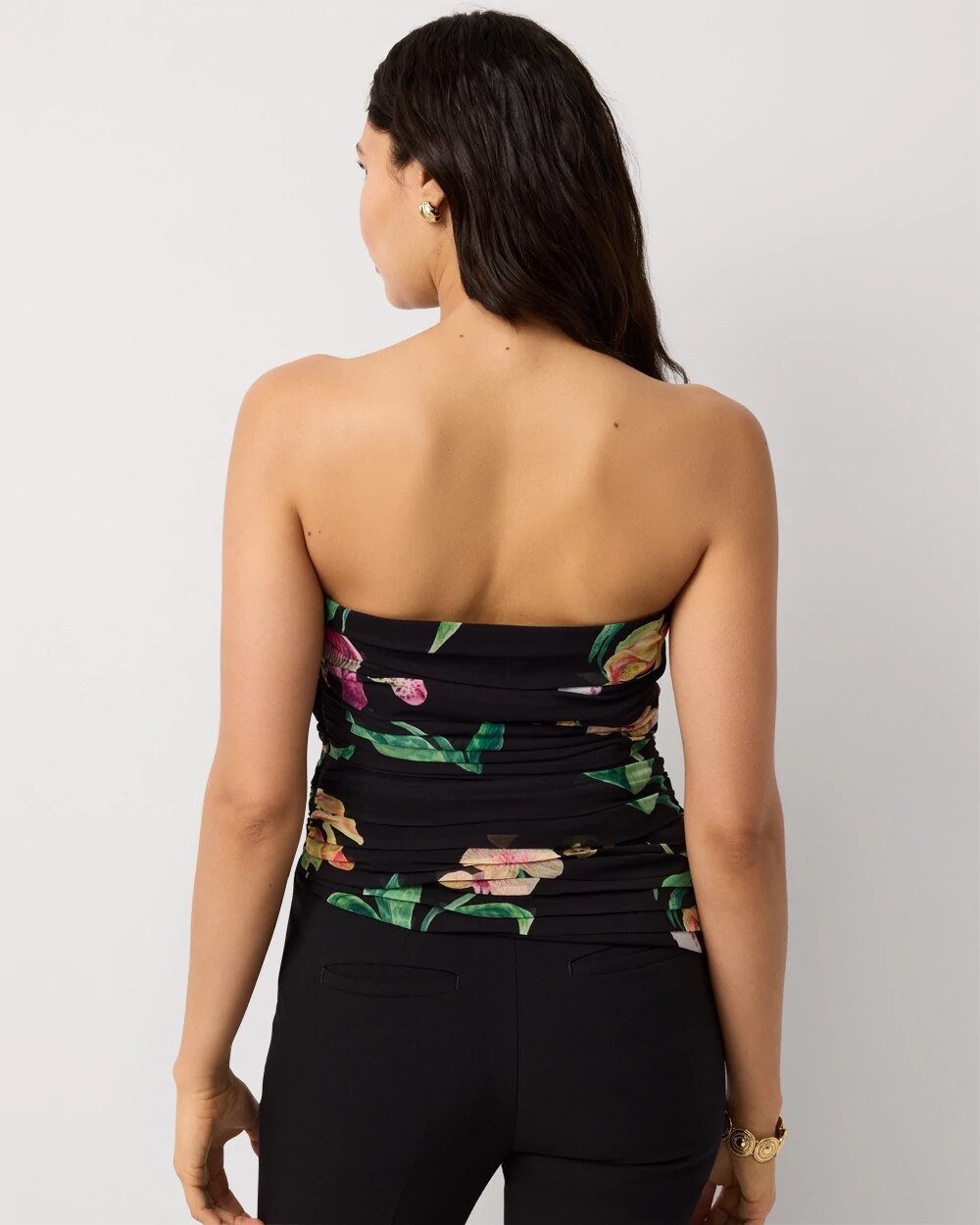 Draped Chiffon Bustier - image 4