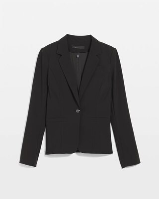 Single-Button Stretch Scuba Blazer click to view larger image.