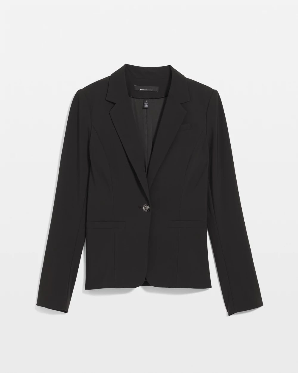 Single-Button Stretch Scuba Blazer click to view larger image.