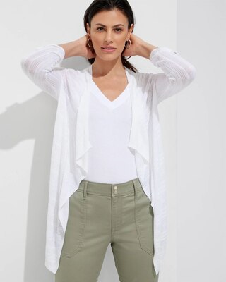 Outlet WHBM 3/4-Sleeve Airy Cascade Cardi