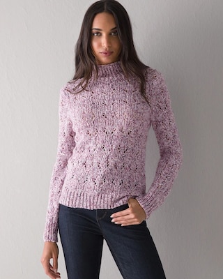 Petite Mockneck Pullover Sweater click to view larger image.