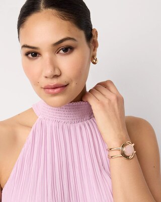 Pleated Halter Maxi Dress click to view larger image.