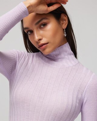 Long Sleeve Cashmere Blend Mockneck