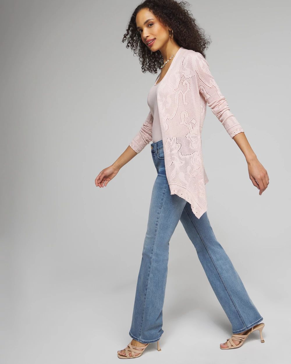 Outlet WHBM Pointelle Fly Away Cardigan