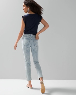High Rise Sculpt Straight Leg Jeans click to view larger image.