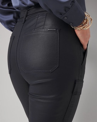 High-Rise Coated Cargo Bootcut Jean click to view larger image.