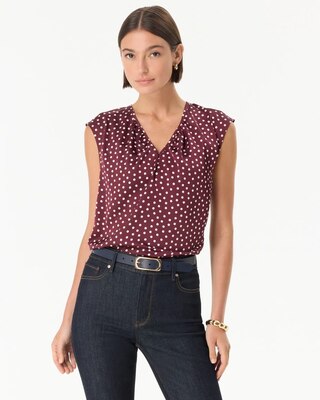V-neck Satin Shell