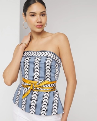 Tie Waist Bustier Top