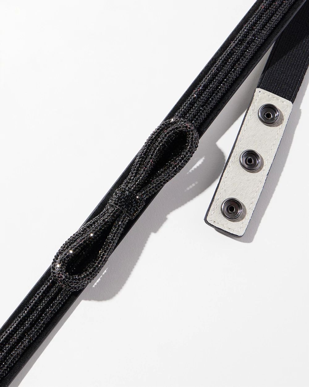 Hematite Bow Stretch Belt