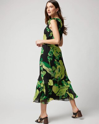 Sleeveless Ruffle Midi Dress
