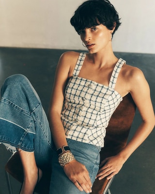 Plaid Bustier